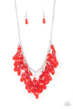 Paparazzi "Crystal Cabaret" Red Necklace & Earring Set Paparazzi Jewelry