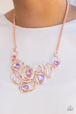 Paparazzi "Warp Speed" Rose Gold Exclusive Necklace & Earring Set Paparazzi Jewelry