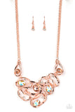 Paparazzi "Warp Speed" Copper Necklace & Earring Set Paparazzi Jewelry