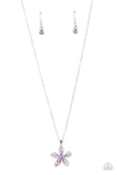 Paparazzi "Botanical Ballad" Purple Necklace & Earring Set Paparazzi Jewelry