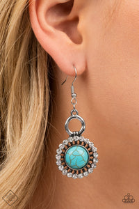 Paparazzi "Mojave Mogul" FASHION FIX Blue Earrings Paparazzi Jewelry