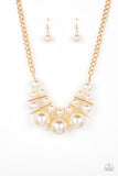 Paparazzi "Challenge Accepted" Gold Necklace & Earring Set Paparazzi Jewelry