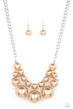 Paparazzi "Challenge Accepted" Brown Necklace & Earring Set Paparazzi Jewelry