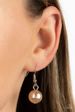 Paparazzi "Challenge Accepted" Brown Necklace & Earring Set Paparazzi Jewelry