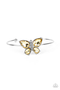 Paparazzi "Butterfly Beatitude" Yellow Bracelet Paparazzi Jewelry