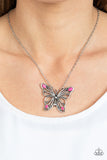 Paparazzi "Badlands Butterfly" Pink Necklace & Earring Set Paparazzi Jewelry