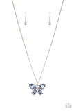 Paparazzi "Free-Flying Flutter" Blue Necklace & Earring Set Paparazzi Jewelry