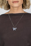 Paparazzi "Free-Flying Flutter" Blue Necklace & Earring Set Paparazzi Jewelry