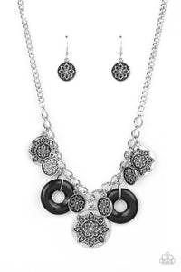Paparazzi "Western Zen" Black Necklace & Earring Set Paparazzi Jewelry