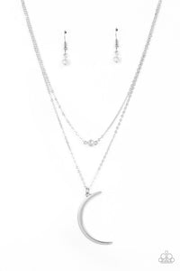 Paparazzi "Modern Moonbeam" White Necklace & Earring Set Paparazzi Jewelry