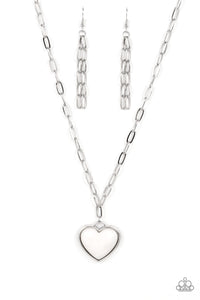 Paparazzi "Everlasting Endearment" White Necklace & Earring Set Paparazzi Jewelry