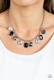 Paparazzi "Best Decision Ever" Silver Necklace & Earring Set Paparazzi Jewelry