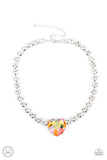 Paparazzi "Heart in My Throat" Orange Exclusive Necklace & Earring Set Paparazzi Jewelry