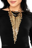 Paparazzi "The Suz" Gold 2022 Zi Collection Necklace & Earring Set Paparazzi Jewelry