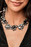 Paparazzi "The Kim" Silver 2022 Zi Collection Necklace & Earring Set Paparazzi Jewelry