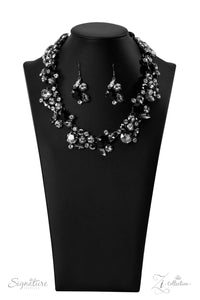 Paparazzi "The Kim" Silver 2022 Zi Collection Necklace & Earring Set Paparazzi Jewelry