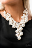Paparazzi "Flawless" White 2022 Zi Collection Necklace & Earring Set Paparazzi Jewelry