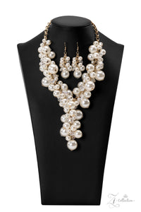 Paparazzi "Flawless" White 2022 Zi Collection Necklace & Earring Set Paparazzi Jewelry