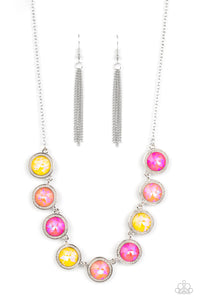 Paparazzi "Queen of the Cosmos" Yellow Necklace & Earring Set Paparazzi Jewelry