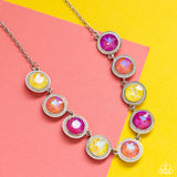 Paparazzi "Queen of the Cosmos" Yellow Necklace & Earring Set Paparazzi Jewelry