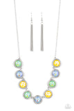 Paparazzi "Queen of the Cosmos" Green Necklace & Earring Set Paparazzi Jewelry
