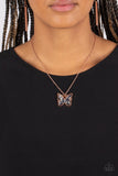 Paparazzi "Gives Me Butterflies" Copper Necklace & Earring Set Paparazzi Jewelry