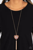Paparazzi "Prismatic Passion" Rose Gold Necklace & Earring Set Paparazzi Jewelry
