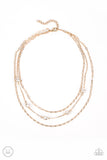 Paparazzi "Offshore Oasis" Gold Choker Necklace & Earring Set Paparazzi Jewelry