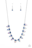 Paparazzi "Razor-Sharp Refinement" Blue Necklace & Earring Set Paparazzi Jewelry