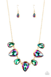 Paparazzi "Otherworldly Opulence" Gold Necklace & Earring Set Paparazzi Jewelry