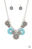 Paparazzi "Western Zen" Blue Necklace & Earring Set Paparazzi Jewelry