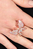 Paparazzi "Fearless Flutter" Copper Ring Paparazzi Jewelry