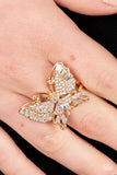 Paparazzi "Fearless Flutter" Gold Ring Paparazzi Jewelry