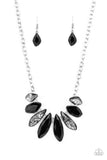 Paparazzi "Crystallized Couture" Black Necklace & Earring Set Paparazzi Jewelry