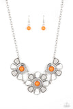 Paparazzi "Aquatic Garden" Orange Necklace & Earring Set Paparazzi Jewelry