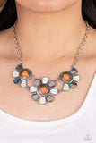 Paparazzi "Aquatic Garden" Orange Necklace & Earring Set Paparazzi Jewelry