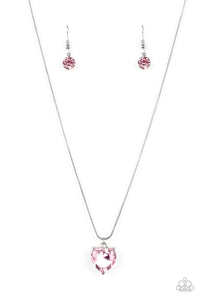 Paparazzi "Smitten with Style" Pink Necklace & Earring Set Paparazzi Jewelry