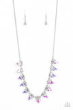 Paparazzi "Razor-Sharp Refinement" White Necklace & Earring Set Paparazzi Jewelry