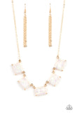 Paparazzi "Opalescent Oblivion" Gold Necklace & Earring Set Paparazzi Jewelry
