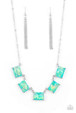 Paparazzi "Opalescent Oblivion" Blue Necklace & Earring Set Paparazzi Jewelry