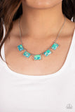 Paparazzi "Opalescent Oblivion" Blue Necklace & Earring Set Paparazzi Jewelry