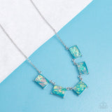 Paparazzi "Opalescent Oblivion" Blue Necklace & Earring Set Paparazzi Jewelry