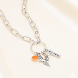 Paparazzi "Inspired Songbird" Orange Necklace & Earring Set Paparazzi Jewelry