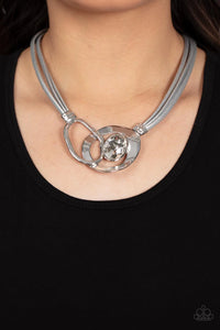 Paparazzi "Californian Cowgirl" Silver Necklace & Earring Set Paparazzi Jewelry