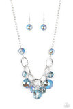 Paparazzi "Rhinestone River" Blue Necklace & Earring Set Paparazzi Jewelry