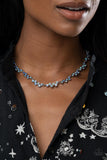 Paparazzi "GLOWING Admiration" Blue Necklace & Earring Set Paparazzi Jewelry