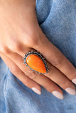 Paparazzi "Down-to-Earth Essence" Orange Ring Paparazzi Jewelry