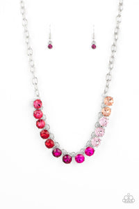 Paparazzi "Rainbow Resplendence" Pink Necklace & Earring Set Paparazzi Jewelry