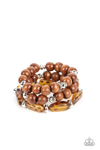 Paparazzi "WILD-Mannered" Brown Bracelet Paparazzi Jewelry