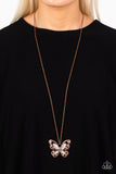 Paparazzi "Wings Of Whimsy" Copper Necklace & Earring Set Paparazzi Jewelry